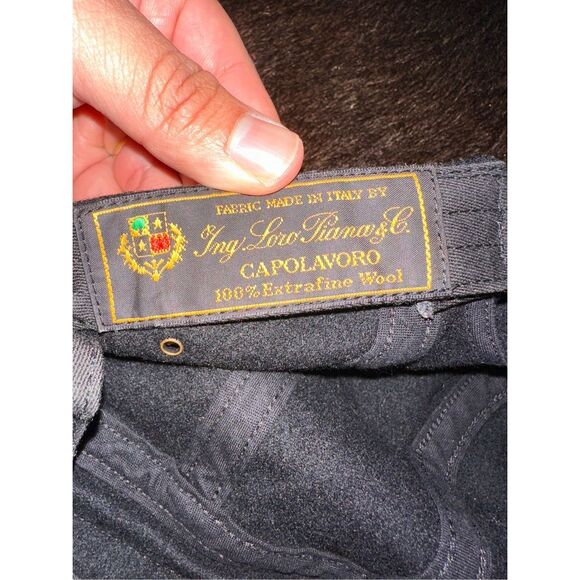 Supreme x Loro Piana Capolavoro Wool Camp Hat Cap Black Box Logo Adjustable Snap - Picture 7 of 7